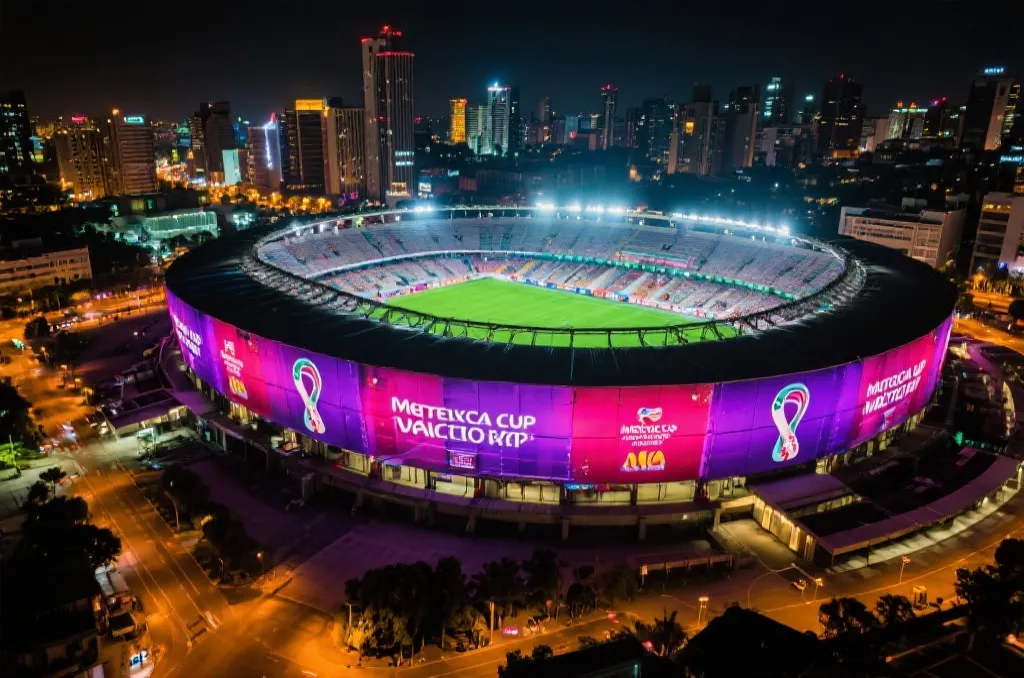 墨西哥世界杯举办城市与球场夜景
